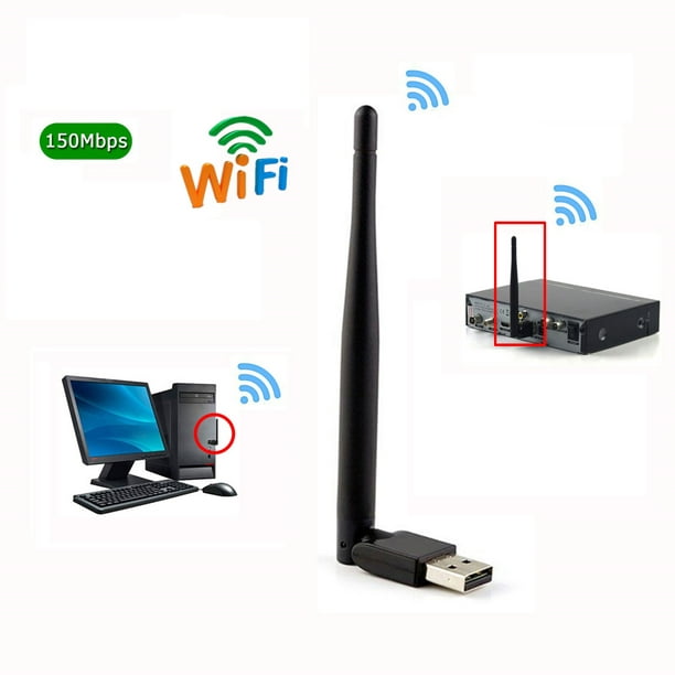 Mini adaptateur Wifi sans fil 7601 2.4Ghz pour DVB-T2 et DVB-S2 TV BOX  antenne WiFI carte réseau LAN