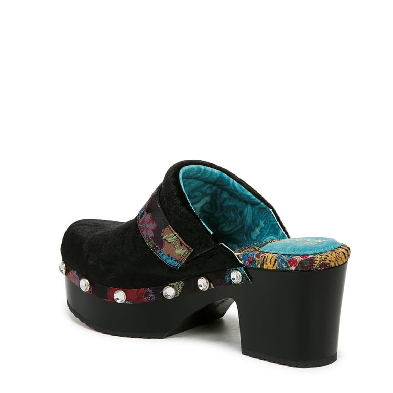 Scholl's Womens Original Joy Mules Black Velvet M