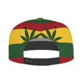 thumbnail image 3 of Snapback Hats For Men Women Jamaican-Flag-Leaf Flat Bill Brim Baseball Cap Printed Hat, 3 of 8