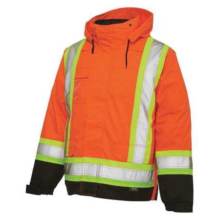 - Hi-Vis Parka,5-in-1,Fluorescent Org,S S42611