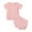Pink, variant on AJTQTH 2PC Set for Baby Summer Cotton Rib-knitted Crewneck Short-Sleeved Solid Tees Tops Tshirts Shirts Blouses+Elastic-Waisted Shorts Unisex Homewear Sleepwear Red 3 Years