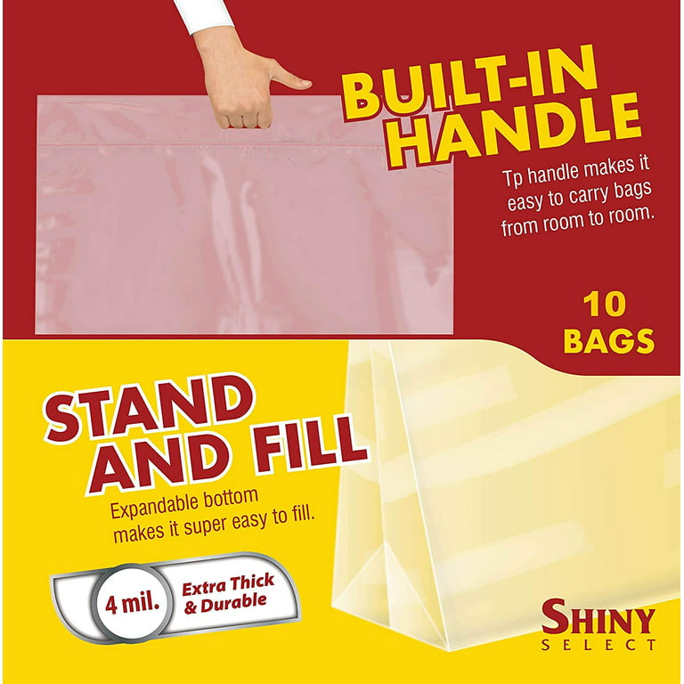 Shiny Select [ 10 count ] extra large food storage plastic bags