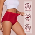 thumbnail image 4 of Womens Underwear Pack,C Section High Waisted Tummy Control Moisture-Wicking Brief Underwear,plus size Panties 6Packs, 4 of 7