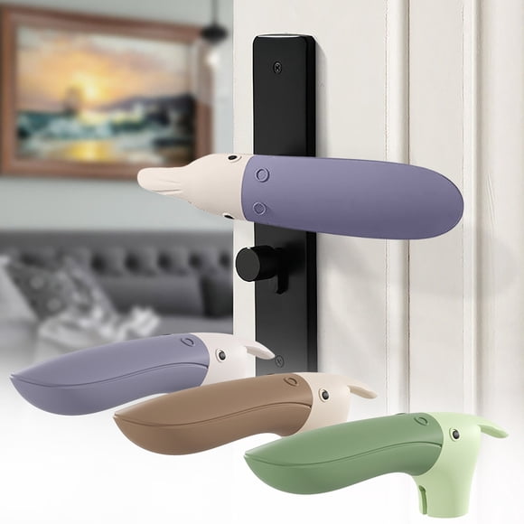 MORESEC 3Pcs Door Handle Cover, Silicone Anti Collision Protector for Entrance Room Doors, Soft Padding Cover for Kids Safety, Easy Install Door Knob Cover