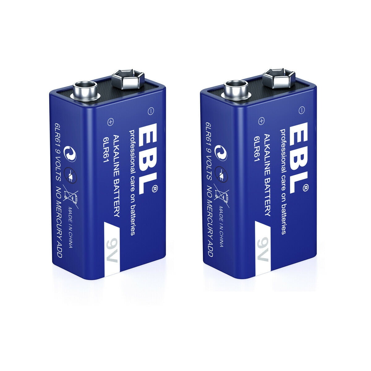 Poweradd 9V Alkaline Batteries, Long Lasting 9V Battery, 2 Count