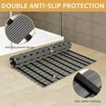 thumbnail image 4 of PVC Large Shower Mat, 35.4 × 24 Inch Non Suction Cup Non Slip Shower Floor Mat, Easy to Cut & Curlable Stand Up Shower Stall Mat, Heavy Duty Bath Shower Mats for Inside Shower, 4 of 14
