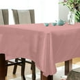 thumbnail image 3 of Plain Light Red Solid Color Tablecloth 54" x 54" Rectangle Table Cloth Cover Tabletop Fabric for Indoor Dining Room Outdoor Party Picnic Camping Restaurant House Decor, 3 of 7