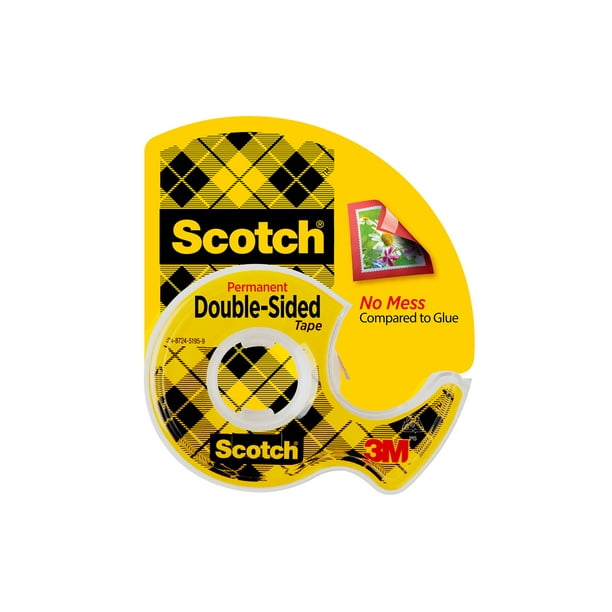 Scotch Double Sided Tape Dispenser Roll 1 2 X 450 1 Dispenser Walmart Com Walmart Com