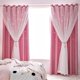 thumbnail image 2 of Cortinas Tongcan Pink Star para habitación de niños y niñas, 135 x 215 cm, 2 paneles, 2 of 6