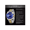 thumbnail image 4 of Reloj Impermeable Para Hombre, Diseño De Fantasma Dorado con Azul, 4 of 4