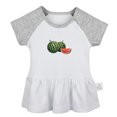thumbnail image 1 of Fruit Watermelon Pattern Dresses For Baby, Newborn Babies Skirts, Infant Princess Dress, 0-24M Kids Graphic Clothes (Gray Raglan Dresses, 18-24 Months), 1 of 4