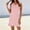 Pink, variant on Women's V-Neck Sleeveless T-Shirt Dress Solid Side Slit Loose Summer Casual Maxi Dress