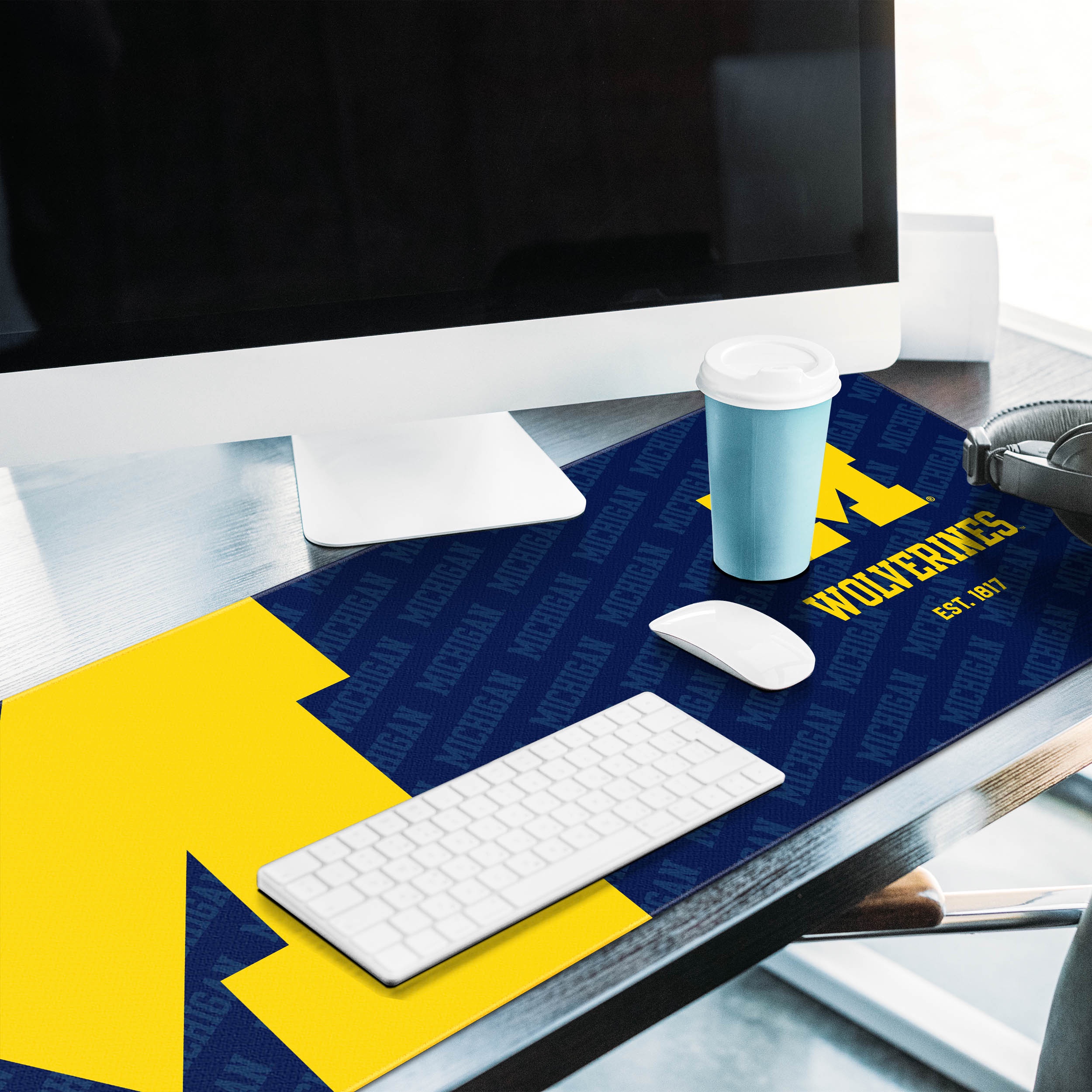 Michigan Wolverines Logo Series Desk Pad SMU