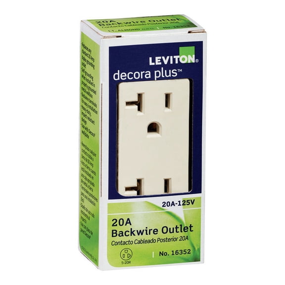 Leviton Decora Plus Decor Outlet - Heavy Duty 20A 125V Universal - Multicolor