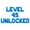 Blue, variant on Letter Balloons - LEVEL 45 UNLOCKED 16" Inch Alphabet Letters Foil Mylar Balloon 45th Birthday Party Banner (White)
