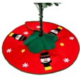 thumbnail image 1 of Falda para árbol de Navidad con diseño de doble cara, tela no tejida con tejido de poliéster suave para uso en interiores y exteriores, 48 pulgadas, color rojo, cierre de lazo especial, multifuncional, 1 of 5