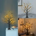 thumbnail image 2 of Red Berry Blossom Tree with Lights (24 Waterproof LED Beads), 22in DIY Available Berry Blossom Twinkling Tree, Realistic Design, Reusable, for Christmas, Holiday, Party, Decorations (Gold), 2 of 12
