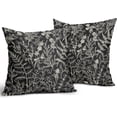 thumbnail image 2 of Black Pillow Covers 18x18 Set of 2 Vintage Floral Botanical Print Spring Flower Plant Pattern Decorative Throw Pillow Cases Outdoor Farmhouse Decor for Home Sofa Couch Bed, 2 of 6