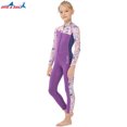 thumbnail image 3 of Niños traje de baño púrpura una pieza traje de baño chicas manga larga snorkel juego de baño traje de baño surfing junior cremallera traje de baño m 2.5mm Guardurnaity OD003309-02, 3 of 7