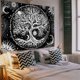 thumbnail image 2 of Arawat Tapiz de árbol de la vida Tapiz de pared Tapiz de árbol de la vida Blanco y negro Luna Sol Decoración de pared Alfombra psicodélica Trippy Tapices góticos Tapiz de pared Tapiz para colgar en l TUNC Sencillez, 2 of 4