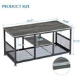thumbnail image 4 of VECELO 39.4" Rectangle Coffee Table with Storage Shelf, Industrial Entertainment Center Television Table for Living Room, Charcoal Grey, 4 of 9