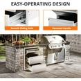 thumbnail image 5 of Outdoor Kitchen Drawers with Paper Towel Holder, 16" W x 21" H x 23" D Triple BBQ Access Drawers, Stainless Steel Flush Mountfor BBQ Island, 5 of 7