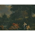 thumbnail image 2 of Filippo Lauri 18x14 Gold Ornate Wood Frame and Double Matted Museum Art Print Titled - Latona and the Lycians, 2 of 4