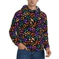 thumbnail image 2 of Kdxio Colorful Pumpkin Faces Print Mens Casual Hooded Collar Drawstring Hoodies Pullover Sweatshirts Casual Long Sleeve Shirts-3X-Large, 2 of 7