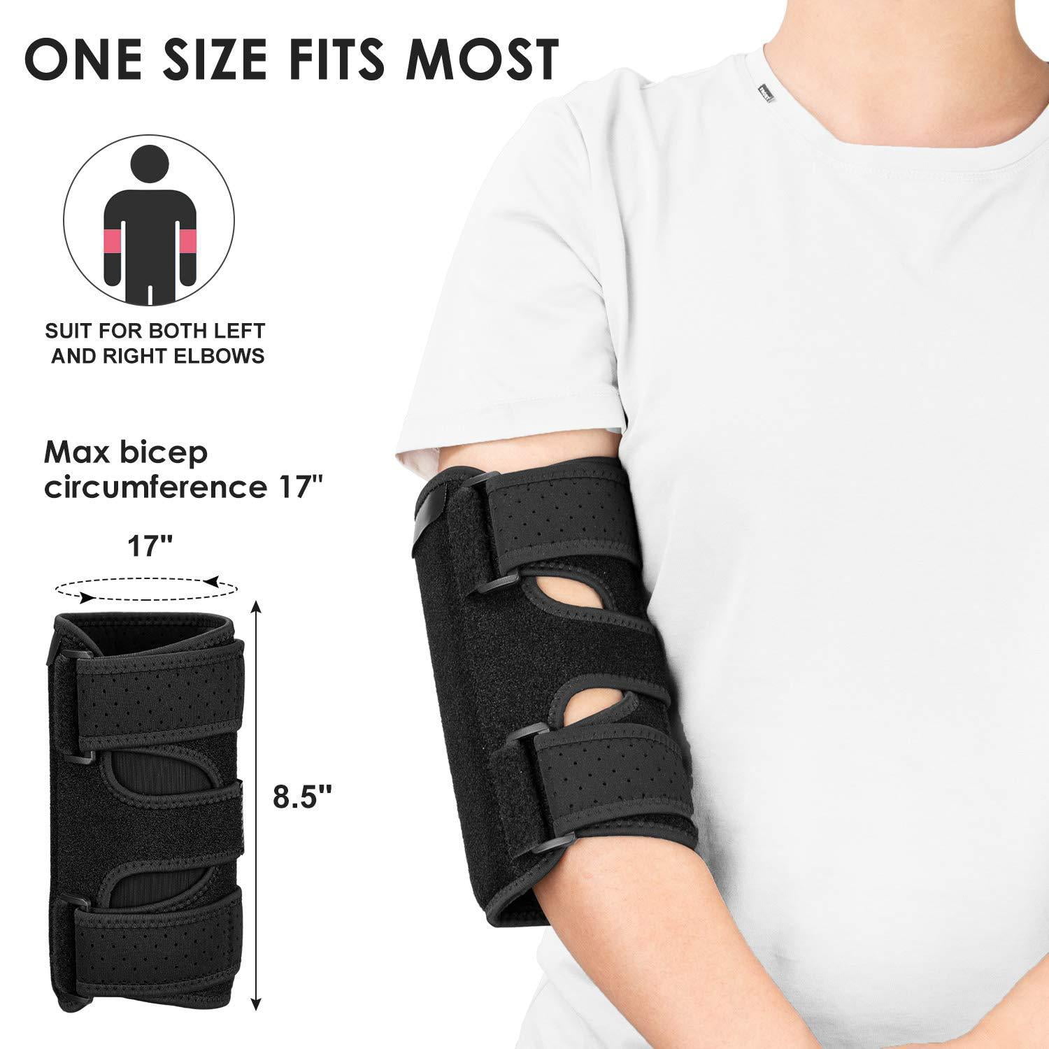 Elbow Brace,Comfortable Night Elbow Sleep Support,Elbow Splint, Adjustable Stabilizer Splints, Cubital Tunnel Syndrome,Tendonitis,Ulnar Nerve,Tennis,Fits for Men and Women(Fits Most)