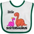 thumbnail image 3 of Inktastic Little Sistersaurus Girls Baby Bib, 3 of 4