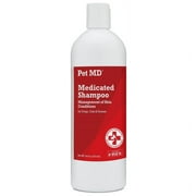Pet MD Medicated Shampoo for Dogs, Cats and Horses with Chlorhexidine - Soap and Paraben Free - 16 oz