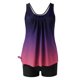 thumbnail image 5 of Traje de baño de dos piezas para mujer, trajes de baño para mujer, traje de baño de dos piezas con espalda de tirantes y estampado conservador para mujer, vestido de baño para mujer, 5 of 6