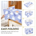 thumbnail image 2 of Yayeee Collapsible Cube Storage Bin with Lid Fabric Closet Decorative Basket with Handles, Blue Halloween, 2 of 7
