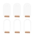 thumbnail image 2 of 6 Pieces Earring Display Stand with Wooden Base Acrylic Props Live Broadcast, 2 of 7