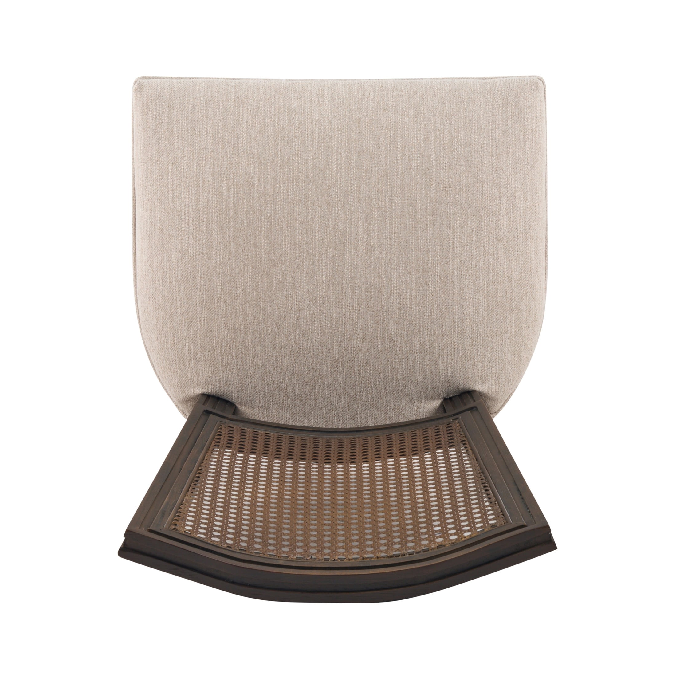 Christopher Knight Home Set of 2 French Country Dining Chairs with Rattan Cane Back, Dark Walnut+Beige