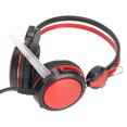 thumbnail image 5 of Auriculares para juegos con cancelación de ruido estéreo ergonómicos con cable para juegos de computadora con micrófono para PC rojo, 5 of 5