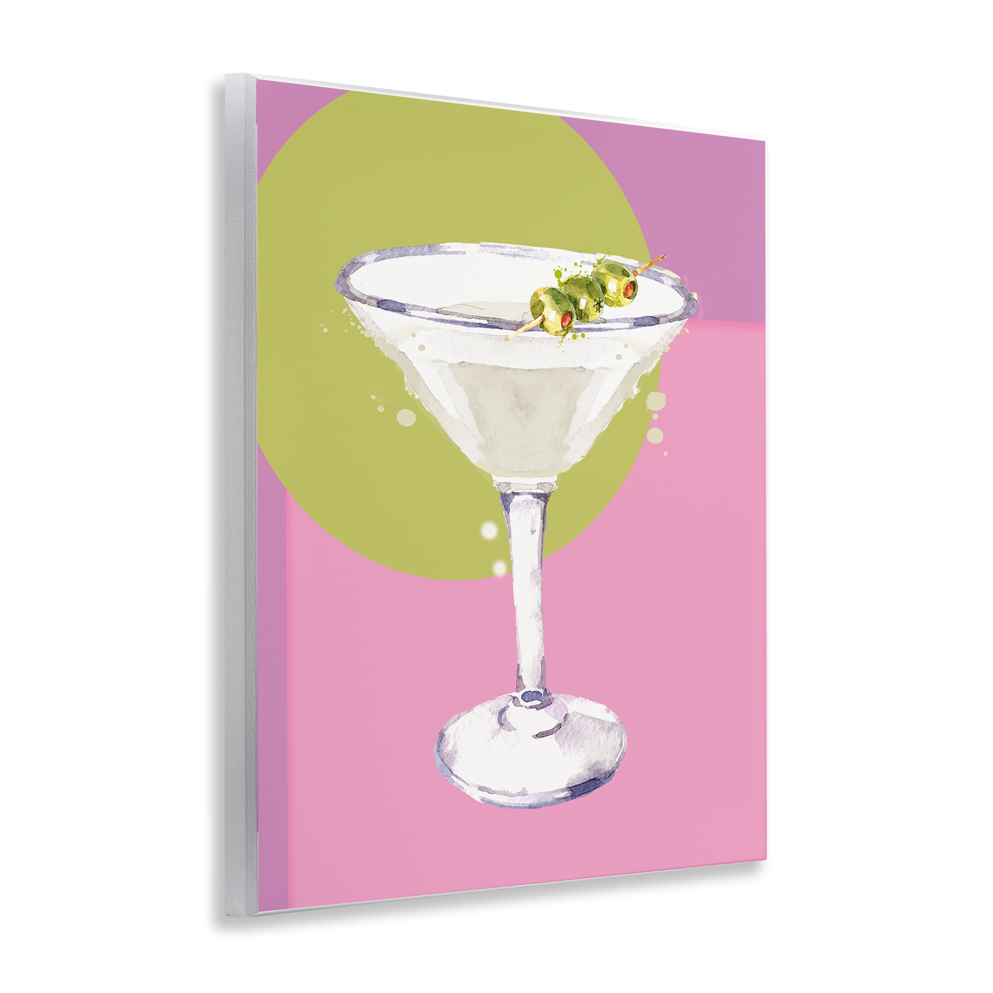 Stupell Industries Olive Martini Cocktail Food & Beverage Painting Unframed Art Print Wall Art, 11 x 14