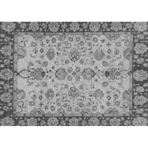 Ahgly Company Indoor Rectangle Oriental Gray Traditional Area Rugs, 5' x 7'