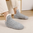 thumbnail image 2 of Unisex Fluffy Fuzzy Warm Slipper Socks for Men Women, Thick Fleece Lined Non-Slip Socks Indoor Floor, 2 of 6
