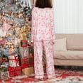 thumbnail image 6 of Women Christmas Pajamas Set Long Sleeve Button Down Shirts Tops and Pants Sets Fall Winter Xmas Holiday Pj Sleepwear Loungewear, 6 of 7