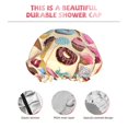 thumbnail image 4 of Lollipop Cone Donut Prints Shower Cap, Reusable Bath Hair Hat for all Hair Lengths Hair Cover with Elastic Band Double Waterproof Layers Bathing Hat, 4 of 5