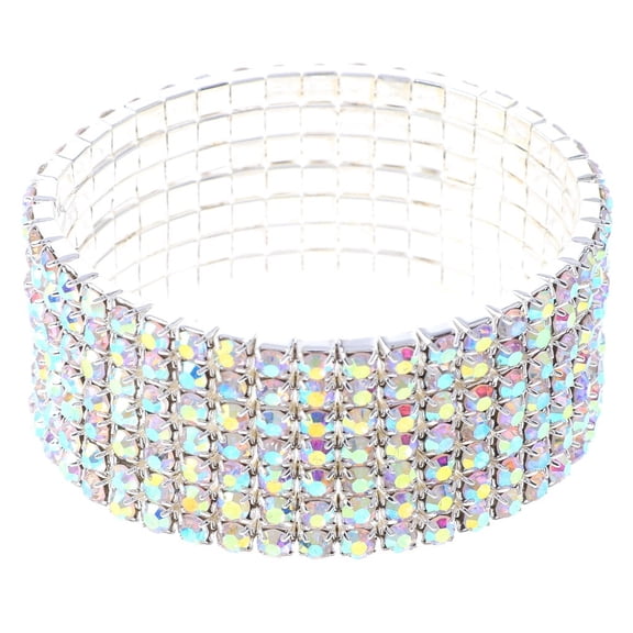 Rhinestone Stretch Bracelet / 7 Lines