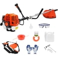 thumbnail image 2 of Gas String Trimmer, 52cc Weed Wacker Gas Powered, 2 in 1 Cordless Hedge Trimmer, 2-Stroke Brush Cutter, Handheld Weed Eater, Plastic Handle, Shoulder Strap Red, 2 of 15