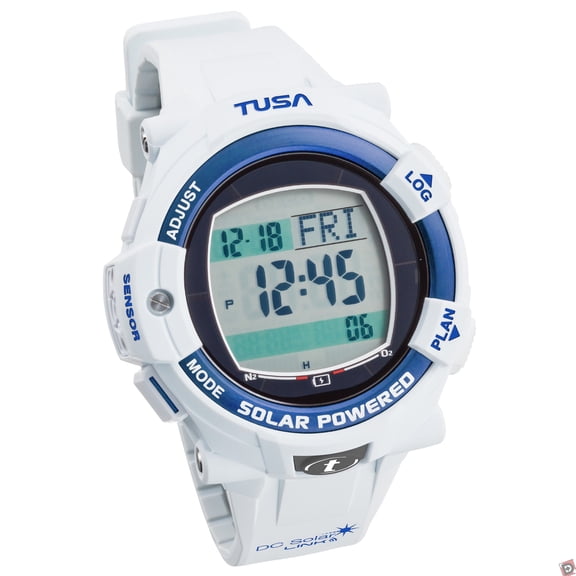 Tusa IQ-1204 Solar Powered/BlueTooth Scuba Computer White/Blue