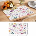 thumbnail image 6 of Botanical Flowers Placemats Set of 12 Spring Pastoral Floral Watercolor Place Mats Indoor Wipeable Table Mats Washable Cloth Dining Table Placemats for Kitchen Holiday Party Home Decor 13x19 Inch, 6 of 9