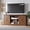 Walnut, variant on FANRAL Farmhouse TV Stand with Sliding Barn Doors,Rustic Entertainment Center for 65 Inch TV,Media Console with Storage Cabinets & Cable Holes for Living Room,Black TV Stand