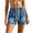 Blue, variant on Shorts for Women,Women's Elastic High Waisted Jean Shorts Summer Ripped Cut Off Denim Shorts Vintage Mid Thigh Short Jeans