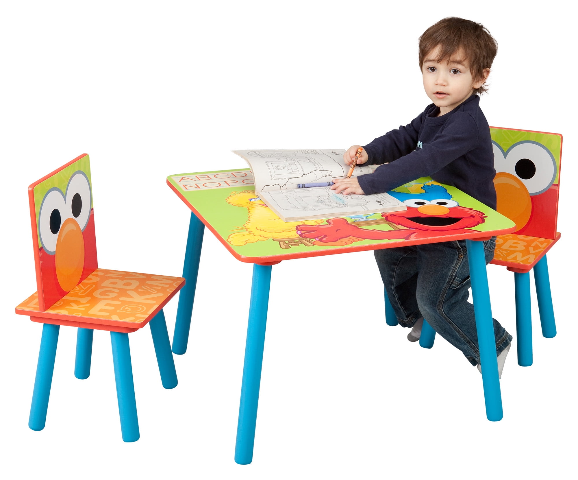 sesame street activity table and chairs set
