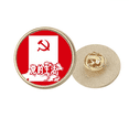 thumbnail image 1 of Chine Rouge Publicité Éducation Vie Ronde Métal Broche d'Or Clip, 1 of 3