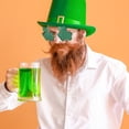 thumbnail image 2 of Clearance! Nomeni Party Adornment St. Patricks Day Irish Shamrocks Glasses Four Leaf Clovers Design Green Lucky Plastic Glasses Shades Sunglasses Eyewear Party Props Favors Decorations Room Decor F, 2 of 9